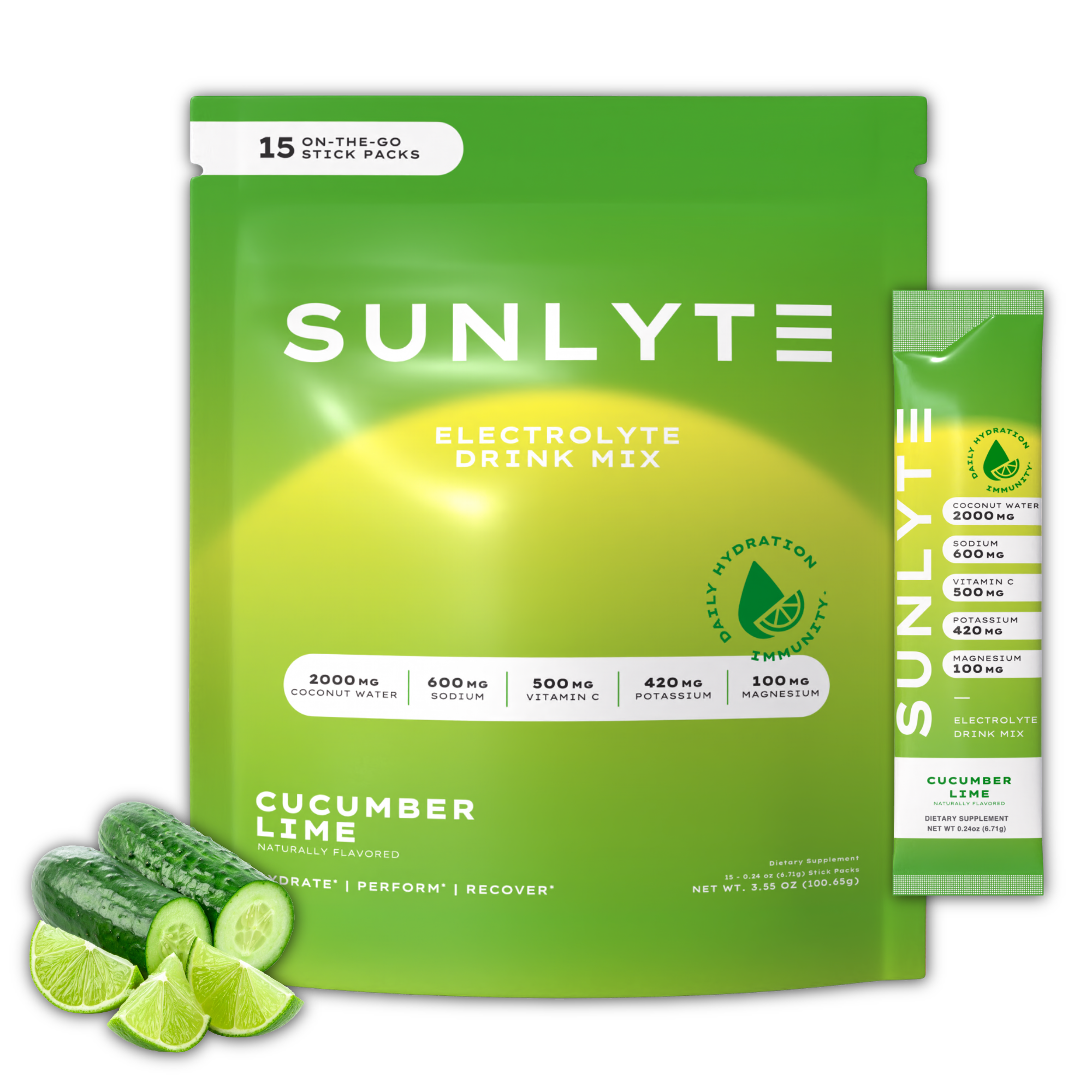 Sunlyte Hydration- Cucumber Lime 15-Pack
